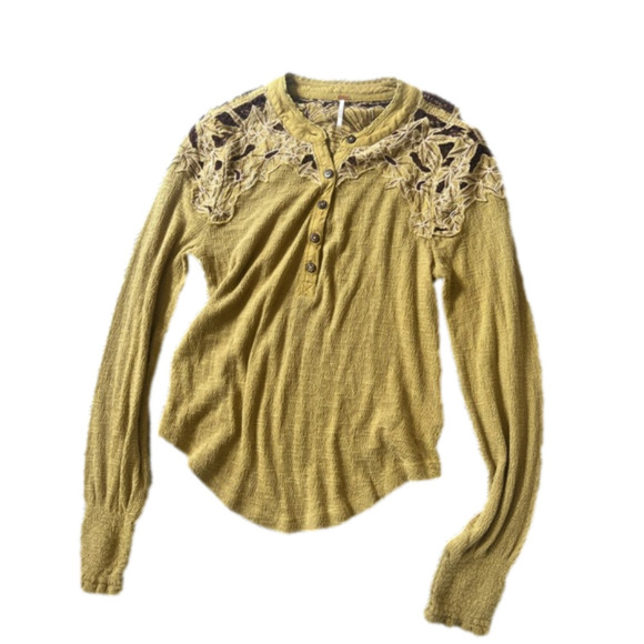 Free People Lace Henley - Picture 2 of 7